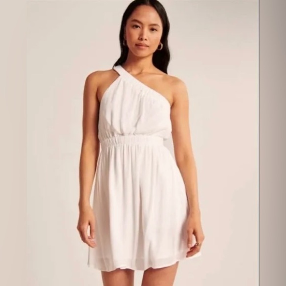 Abercrombie & Fitch Asymmetrical Scrunch Strap Mini Dress, Size Small